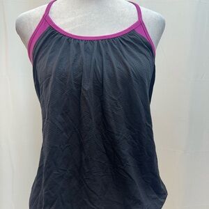 lululemon Black Tank Top with Pink Sports Bra